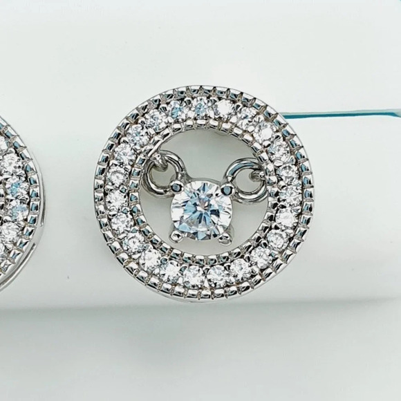 "925 Sterling Silver CZ Beautiful Earrings for Women, 1USPAR4192 - Picture 3 of 11